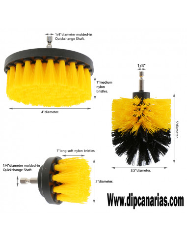 Pack Cepillos duro para Taladro