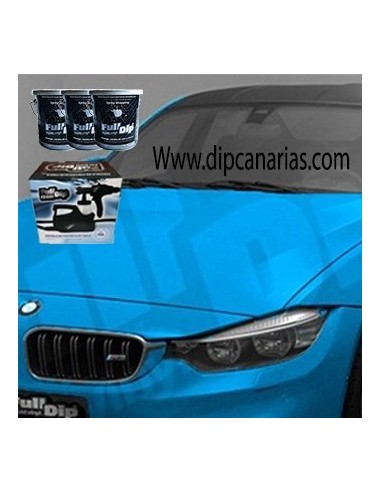 Kit Coche Mediano Azul Claro Sólido Kit Coche Mediano Azul Claro Sólido